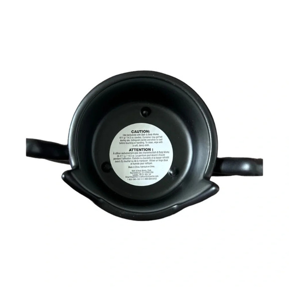 BATH & BODY WORKS Halloween Vampire Bat Three 3 Wick Ceramic Candle Holder NWT - Picture 3 of 5